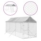 vidaXL Perrera de exterior con toldo acero galvanizado plata 2x6x2,5 m vidaXL Perrera de exterior con toldo acero galvanizado plata 2x6x2,5 m