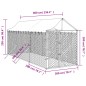 vidaXL Perrera de exterior con toldo acero galvanizado plata 2x6x2,5 m vidaXL Perrera de exterior con toldo acero galvanizado plata 2x6x2,5 m