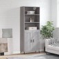 vidaXL Aparador alto madera contrachapada gris sonoma 69,5x34x180 cm vidaXL Aparador alto madera contrachapada gris sonoma 69,5x34x180 cm