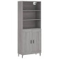 vidaXL Aparador alto madera contrachapada gris sonoma 69,5x34x180 cm vidaXL Aparador alto madera contrachapada gris sonoma 69,5x34x180 cm