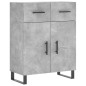 vidaXL Aparador alto madera contrachapada gris hormigón 69,5x34x180 cm vidaXL Aparador alto madera contrachapada gris hormigón 69,5x34x180 cm
