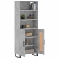 vidaXL Aparador alto madera contrachapada gris hormigón 69,5x34x180 cm vidaXL Aparador alto madera contrachapada gris hormigón 69,5x34x180 cm