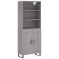 vidaXL Aparador alto madera contrachapada gris sonoma 69,5x34x180 cm vidaXL Aparador alto madera contrachapada gris sonoma 69,5x34x180 cm