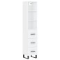 vidaXL Aparador alto madera contrachapada blanco 34,5x34x180 cm