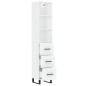 vidaXL Aparador alto madera contrachapada blanco 34,5x34x180 cm