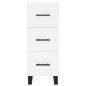 vidaXL Aparador alto madera contrachapada blanco 34,5x34x180 cm
