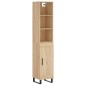 vidaXL Aparador de madera contrachapada roble Sonoma 34,5x34x180 cm