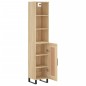 vidaXL Aparador de madera contrachapada roble Sonoma 34,5x34x180 cm