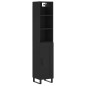 vidaXL Aparador de madera contrachapada negro 34,5x34x180 cm vidaXL Aparador de madera contrachapada negro 34,5x34x180 cm