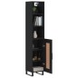 vidaXL Aparador de madera contrachapada negro 34,5x34x180 cm vidaXL Aparador de madera contrachapada negro 34,5x34x180 cm