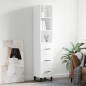 vidaXL Aparador alto madera contrachapada blanco brillo 34,5x34x180 cm vidaXL Aparador alto madera contrachapada blanco brillo 34,5x34x180 cm