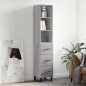 vidaXL Aparador alto madera contrachapada gris Sonoma 34,5x34x180 cm vidaXL Aparador alto madera contrachapada gris Sonoma 34,5x34x180 cm