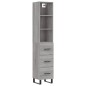 vidaXL Aparador alto madera contrachapada gris Sonoma 34,5x34x180 cm vidaXL Aparador alto madera contrachapada gris Sonoma 34,5x34x180 cm