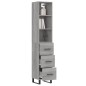 vidaXL Aparador alto madera contrachapada gris Sonoma 34,5x34x180 cm vidaXL Aparador alto madera contrachapada gris Sonoma 34,5x34x180 cm