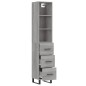 vidaXL Aparador alto madera contrachapada gris Sonoma 34,5x34x180 cm vidaXL Aparador alto madera contrachapada gris Sonoma 34,5x34x180 cm