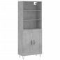 vidaXL Aparador alto madera contrachapada gris hormigón 69,5x34x180 cm vidaXL Aparador alto madera contrachapada gris hormigón 69,5x34x180 cm