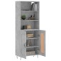 vidaXL Aparador alto madera contrachapada gris hormigón 69,5x34x180 cm vidaXL Aparador alto madera contrachapada gris hormigón 69,5x34x180 cm