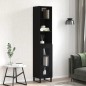 vidaXL Aparador de madera contrachapada negro 34,5x34x180 cm vidaXL Aparador de madera contrachapada negro 34,5x34x180 cm