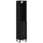 vidaXL Aparador de madera contrachapada negro 34,5x34x180 cm vidaXL Aparador de madera contrachapada negro 34,5x34x180 cm