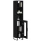 vidaXL Aparador de madera contrachapada negro 34,5x34x180 cm vidaXL Aparador de madera contrachapada negro 34,5x34x180 cm