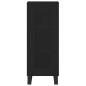 vidaXL Aparador de madera contrachapada negro 34,5x34x180 cm vidaXL Aparador de madera contrachapada negro 34,5x34x180 cm