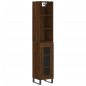 vidaXL Aparador alto madera contrachapada roble marrón 34,5x34x180 cm vidaXL Aparador alto madera contrachapada roble marrón 34,5x34x180 cm