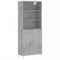 vidaXL Aparador alto madera contrachapada gris hormigón 69,5x34x180 cm vidaXL Aparador alto madera contrachapada gris hormigón 69,5x34x180 cm