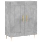 vidaXL Aparador alto madera contrachapada gris hormigón 69,5x34x180 cm vidaXL Aparador alto madera contrachapada gris hormigón 69,5x34x180 cm