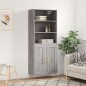 vidaXL Aparador alto madera contrachapada gris sonoma 69,5x34x180 cm vidaXL Aparador alto madera contrachapada gris sonoma 69,5x34x180 cm