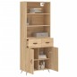 vidaXL Aparador alto madera contrachapada color roble 69,5x34x180 cm vidaXL Aparador alto madera contrachapada color roble 69,5x34x180 cm