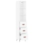 vidaXL Aparador alto madera contrachapada blanco 34,5x34x180 cm vidaXL Aparador alto madera contrachapada blanco 34,5x34x180 cm
