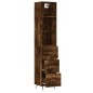 vidaXL Aparador de madera contrachapada roble ahumado 34,5x34x180 cm vidaXL Aparador de madera contrachapada roble ahumado 34,5x34x180 cm