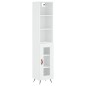 vidaXL Aparador alto madera contrachapada blanco 34,5x34x180 cm