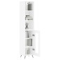 vidaXL Aparador alto madera contrachapada blanco 34,5x34x180 cm
