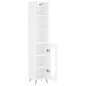 vidaXL Aparador alto madera contrachapada blanco 34,5x34x180 cm