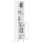 vidaXL Aparador alto madera contrachapada blanco brillo 34,5x34x180 cm vidaXL Aparador alto madera contrachapada blanco brillo 34,5x34x180 cm