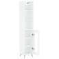 vidaXL Aparador alto madera contrachapada blanco brillo 34,5x34x180 cm vidaXL Aparador alto madera contrachapada blanco brillo 34,5x34x180 cm