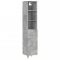 vidaXL Aparador de madera contrachapada gris hormigón 34,5x34x180 cm vidaXL Aparador de madera contrachapada gris hormigón 34,5x34x180 cm