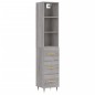 vidaXL Aparador alto madera contrachapada gris Sonoma 34,5x34x180 cm vidaXL Aparador alto madera contrachapada gris Sonoma 34,5x34x180 cm
