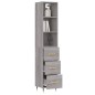 vidaXL Aparador alto madera contrachapada gris Sonoma 34,5x34x180 cm vidaXL Aparador alto madera contrachapada gris Sonoma 34,5x34x180 cm
