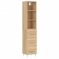 vidaXL Aparador de madera contrachapada roble Sonoma 34,5x34x180 cm vidaXL Aparador de madera contrachapada roble Sonoma 34,5x34x180 cm