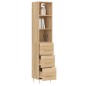 vidaXL Aparador de madera contrachapada roble Sonoma 34,5x34x180 cm vidaXL Aparador de madera contrachapada roble Sonoma 34,5x34x180 cm