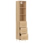 vidaXL Aparador de madera contrachapada roble Sonoma 34,5x34x180 cm vidaXL Aparador de madera contrachapada roble Sonoma 34,5x34x180 cm