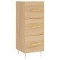 vidaXL Aparador de madera contrachapada roble Sonoma 34,5x34x180 cm vidaXL Aparador de madera contrachapada roble Sonoma 34,5x34x180 cm
