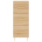 vidaXL Aparador de madera contrachapada roble Sonoma 34,5x34x180 cm vidaXL Aparador de madera contrachapada roble Sonoma 34,5x34x180 cm