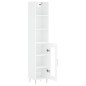 vidaXL Aparador alto madera contrachapada blanco 34,5x34x180 cm vidaXL Aparador alto madera contrachapada blanco 34,5x34x180 cm
