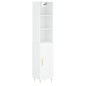 vidaXL Aparador alto madera contrachapada blanco 34,5x34x180 cm vidaXL Aparador alto madera contrachapada blanco 34,5x34x180 cm
