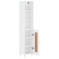 vidaXL Aparador alto madera contrachapada blanco 34,5x34x180 cm vidaXL Aparador alto madera contrachapada blanco 34,5x34x180 cm