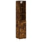 vidaXL Aparador de madera contrachapada roble ahumado 34,5x34x180 cm vidaXL Aparador de madera contrachapada roble ahumado 34,5x34x180 cm