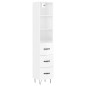 vidaXL Aparador alto madera contrachapada blanco brillo 34,5x34x180 cm vidaXL Aparador alto madera contrachapada blanco brillo 34,5x34x180 cm